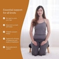 thumbnail image 4 of Mindful Modern Pro Bamboo Meditation Bench, Wood Frame Foldable w/Cushion, 4 of 7