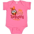 thumbnail image 3 of Inktastic My 1st Thanksgiving Cute Turkey with Feathers Boys or Girls Baby Bodysuit, 3 of 5