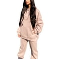 thumbnail image 4 of Frontwalk Sweatsuit 2pcs Set for Women Casual Tracksuit Playsuit Long Sleeve Sweatshirt and Sweatpants 2 Piece Solid Outfit Sweat Suit, 4 of 6