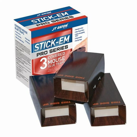 JT Eaton  Stick-Em Pro Series Small Covered Animal Trap for Mice - Pack of 3