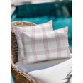 thumbnail image 3 of Outdoor Pillows Waterproof, Red Buffalo Plaid Throw Pillows with Inserts Included, Farmhouse Checkered Watercolor Indoor Outdoor Decorative Lumbar Pillow for Bed/Couch/Patio 12"x20", 2Pcs, 3 of 8
