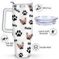 thumbnail image 3 of 40oz Dog Mom Tumbler - Leakproof Travel Coffee Mug with Handle - Cute Puppy Gift for Women Who Love Dogs - Double Wall Stainless, 3 of 7