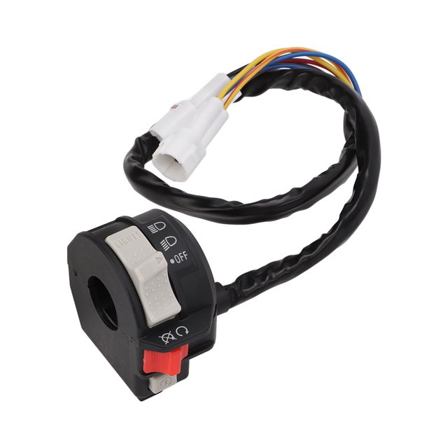 Interruptor de control del manillar izquierdo, 7 cables Interruptor de faros delanteros de arranque y apagado del motor del manillar izquierdo Compacto y liviano