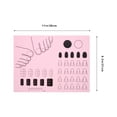 thumbnail image 2 of Milisten Nail Art Stamping Mat Silicone Workspace Stamping Plate Nail Polish Coloring Practice Pad Nail Sticker Guide Printing Transfer Table Cover Tools Manicure Mat (B Type) (Pink), 2 of 5