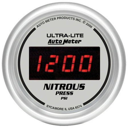 Ultra Lite Nitrous Pressure Gauge - AutoMeter 6574 Ultra-Lite Digital Nitrous Pressure Gauge