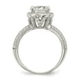 thumbnail image 2 of Sterling Silver Rhodium-plated CZ Pav‚ Ring, 2 of 6