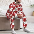thumbnail image 7 of Yiaed Hand Drawn Tomatoes Print Men’s Pajamas Set - Long Sleeve Button Down Sleep Shirt and Pajama Bottoms Sleepwear Set Mens Pjs Sets Men's Pajama Bottoms-Small, 7 of 7