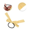 thumbnail image 3 of Unique Bargains 1 Pc Simple Solid Bow Ribbon Hair Elastic Band for Home Yellow, 3 of 5
