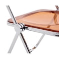 thumbnail image 2 of Luxury Modern Acrylic Folding Chairs-INCLAKE Transparent Clear Folding Chair-Acrylic Stackable Crystal Seat-PC Plastic Living Room Seat-Chrome Frame Accent Side Chair for Outside Inside-Yellow, 2 of 7