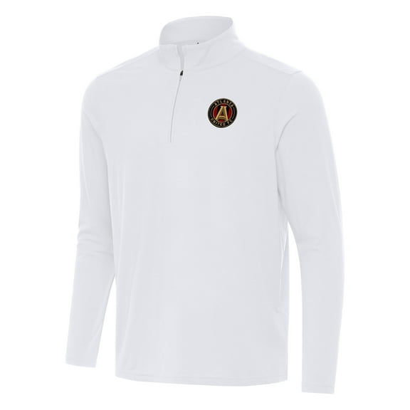 Men's Antigua White Atlanta United FC Intent Quarter-Zip Jacket
