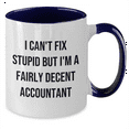 thumbnail image 2 of Funny Accountant Gifts, I Can't Fix Stupid But I'm A Fairly Decent Accountant Coffee Mug, Gifts from Mom, Unique Mother's Day Unique Gifts for Accountant, 2 of 4