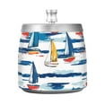 thumbnail image 7 of Yayeee Ashtray with Lid for Cigarette Smokeless Stainless Steel Home Ash Holder, Dark Blue Hand Drawn Sailboats, 7 of 7