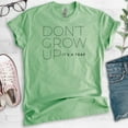 thumbnail image 2 of Don't Grow Up It's A Trap Shirt, Unisex Women's Men's Shirt, Cute Saying Shirt, Funny Saying Shirt, Heather Apple Green, Small, 2 of 6