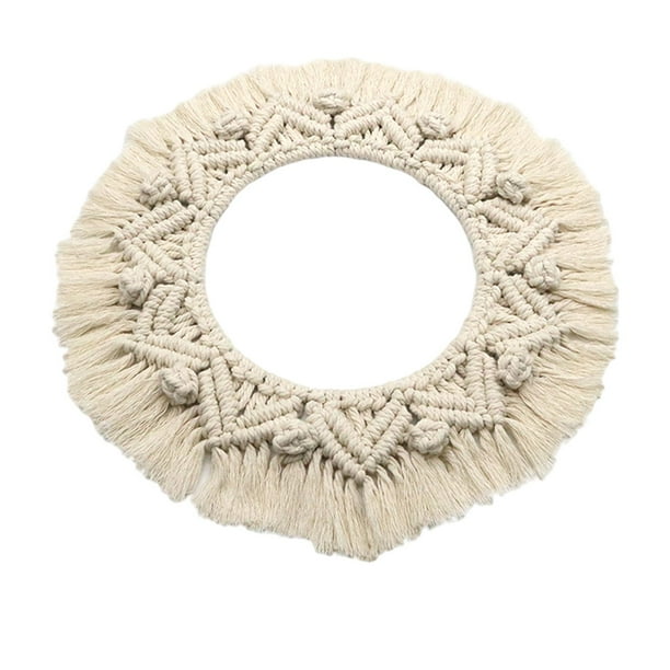 Macramé Tejido para Colgar en Pared Sunnimix Tapiz Redondo Algodón