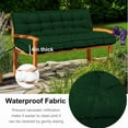 thumbnail image 4 of Outdoor Porch Swing Cushions, 4" thick patio swing cushions 3 Seater for outdoor furniture, Waterproof Bench Replacement Cushion with Ties(Ink green-63×40in), 4 of 6