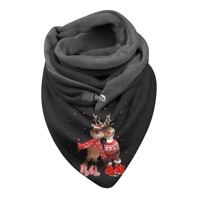 Printing Scarves Fashion Wrap Women Button Warm Casual Soft Shawls Scarf