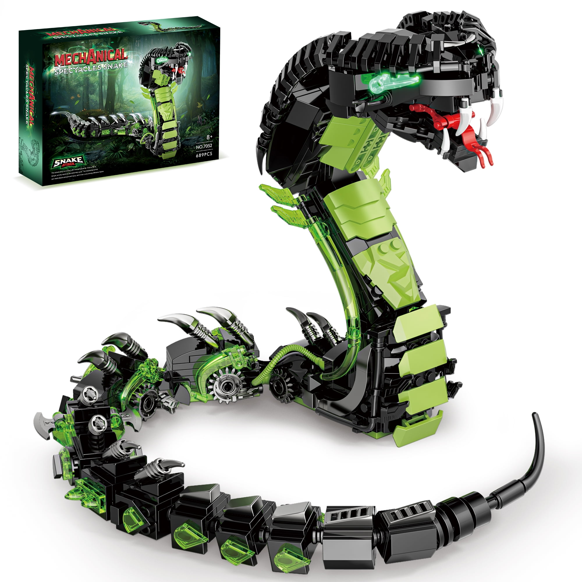 GZBrick Mechanical Spectacles snake Building Sets Animal for