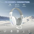 thumbnail image 2 of ATTACK SHARK L90 Ultralight RGB Wireless Gaming Headset with Plug-in Microphone,Bluetooth 5.3 & 2.4G Wireless & Wired Headphone, 7.1 Surround Sound for Xbox One Series, PS4,PS5 & PC (White), 2 of 8