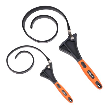 

2 Pieces Upgrade Strap Wrench Set Heavy Duty Oil Filter Spanner