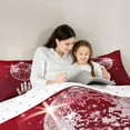thumbnail image 4 of Homewish Glitter Maroon Disco Ball Twin Bedding Sets 7-Piece, Cartoon Hand Print Bedding Comforter Set, Modern Fashion Style Reversible Sheet Sets, Ultra Soft Bedroom Decor, 4 of 7