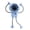 Blue, variant on Portable Suction Cup Fan with 199 Stepless Speeds, HD Digital Display Personal Cooling Fan with Remote, 13-inch Flexible Tripod Fan for Car and Gym