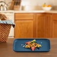 thumbnail image 5 of Tkrady Dinner Tray, Unbreakable Lunch Tray, Decorative Food Serving Tray, Coffee Table Tray, Wheat Straw Tray Tea Platter (Navy), 5 of 6