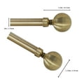 thumbnail image 6 of Versailles LX01 Ball Finial Rod Set - 86x144", Antique Brass/Brushed Brass, 6 of 7