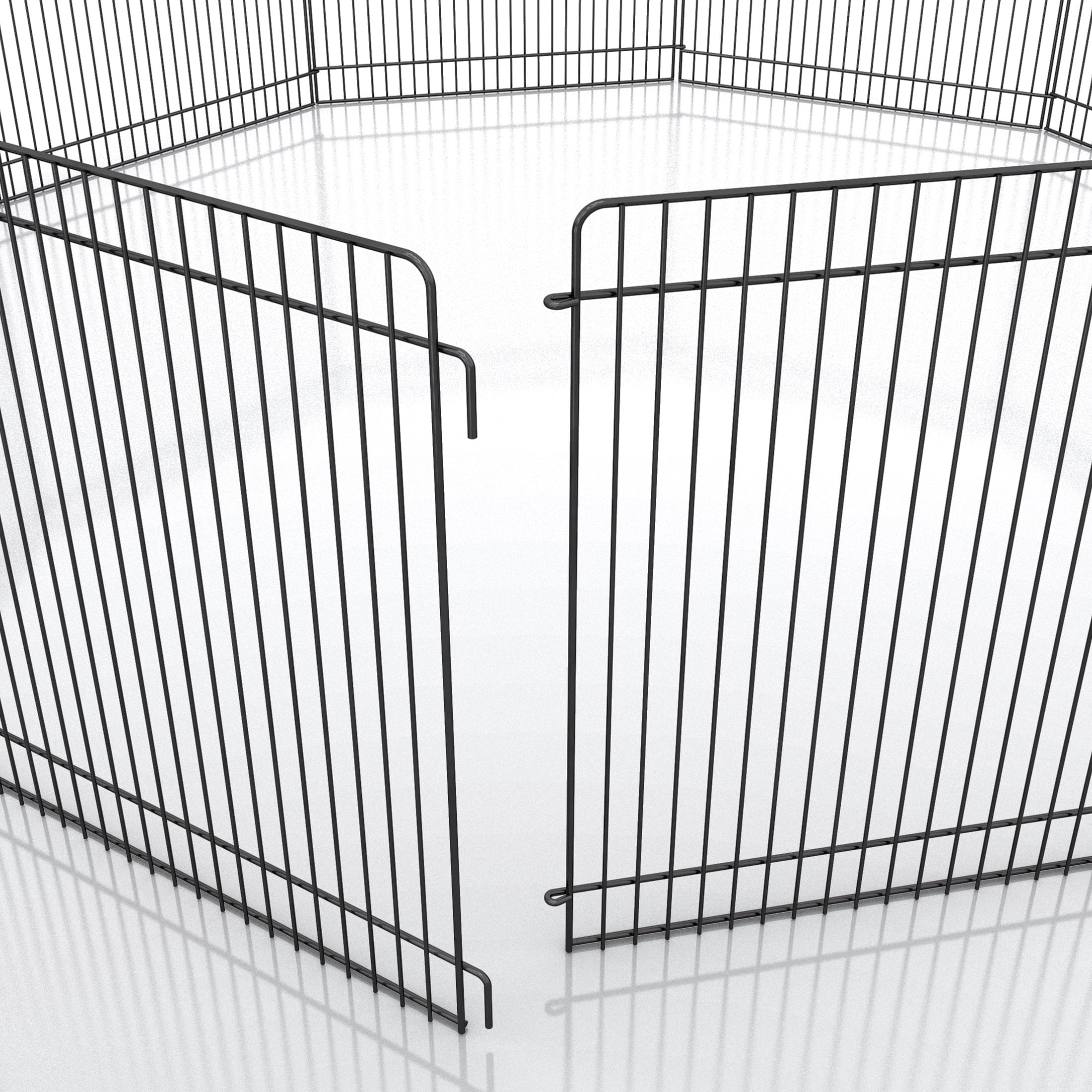 Pet Champion Small Animal Wire Playpen, Black, 9in Tall, 32in Diameter