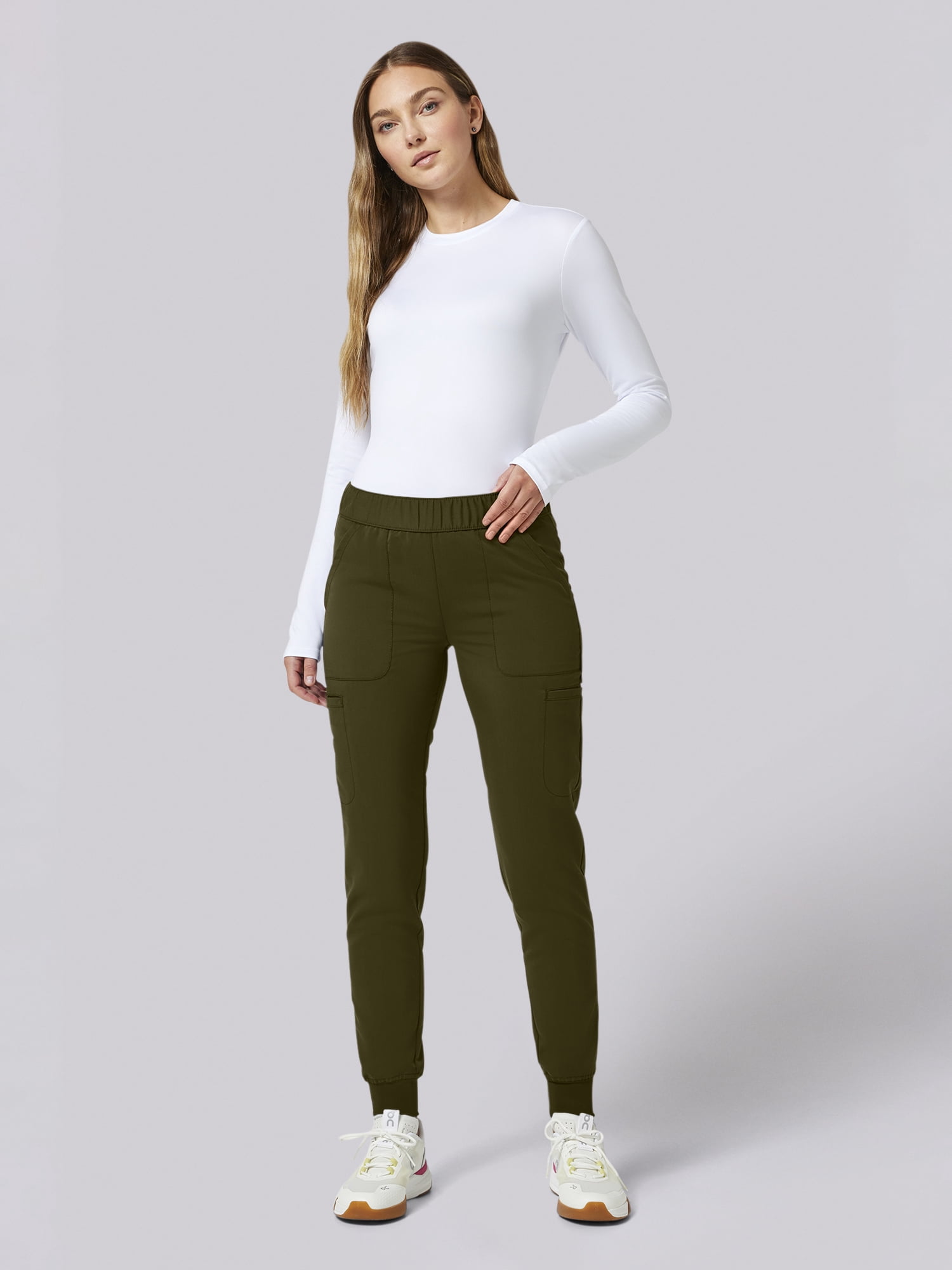 Scrubstar Ultimate Women’s Antimicrobial Cargo Jogger Scrub Pant, Sizes XS–3XL