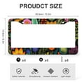 thumbnail image 3 of 2 Pcs Set Colourful Flower License Plate Cover Abstract Wild Flowers Car Tags Frames Holder Quality Aluminum 2 Holes for Women Men Auto Decoration Hardware, 3 of 6