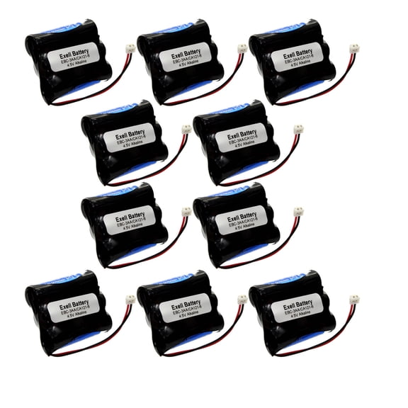 10x Exell 4.5V Door Lock Battery Fits VingCard Type 3 LCU Classic Mag