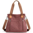 thumbnail image 3 of Bolsos de lona para mujer, bolsos de trabajo, bolsos cruzados, estilo vintage, con múltiples bolsillos, 3 of 7