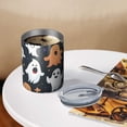 thumbnail image 3 of 12oz Coffee Tumblers Colorful Halloween Ghosts Pattern Stainless Steel Vacuum Insulated Travel Tumbler Coffee Cups Mug with Lid and Straw with Cleaning Brush for Cold & Hot Drinks, 3 of 5