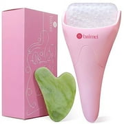BAIMEI Ice Roller and Gua Sha Facial Tools, Ice Roller for face Reduces Puffiness Migraine Pain Relief - Pink