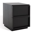 thumbnail image 6 of SAFAVIEH Couture Zeus Rustic Nightstand with 2 Drawers, Black, 6 of 15