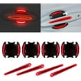 thumbnail image 1 of Car Door Handle Scratch Protector Sticker, Carbon Fiber Reflective Strips Car Door Handle Paint, Handle Scratch Cover Guard Protective Film for Car Exterior Decorations(8pcs,Red), 1 of 8