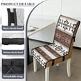 thumbnail image 5 of TSOVTHRID Aztec Tribal Geometric Print Dining Chair Covers Quilted Removable Upholstered Chair Slipcovers Stretch Stain Resistant Anti-Slip Seat Cushion Slipcovers, Set of 2, 5 of 7