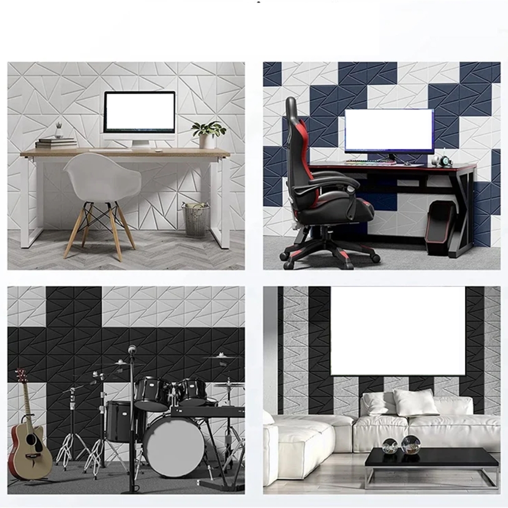 Soundproof Wall Panels Acoustics Tiles Polyester Texture Perfect for Studios