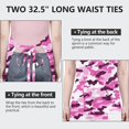 thumbnail image 6 of Purple Pink Camo Classic Shapes Pattern Apron-Garden Aprons for Women with Pockets-Cotton Linen Waterproof Kitchen Cooking Gardening Aprons Adjustable for Kitchen,Cooking,BBQ and Salon 33x27 Inch, 6 of 7