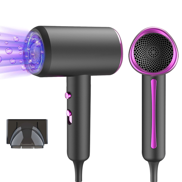 Ionic Hair Dryer with Concentrator Nozzle, Compact Hair Blow Dryer