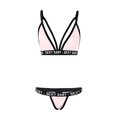 thumbnail image 3 of Pntutb Womens Plus Size Women Lingerie Corset Free Wire Racy Muslin Sleepwear Underwear Tops+Briefs Pink M, 3 of 6