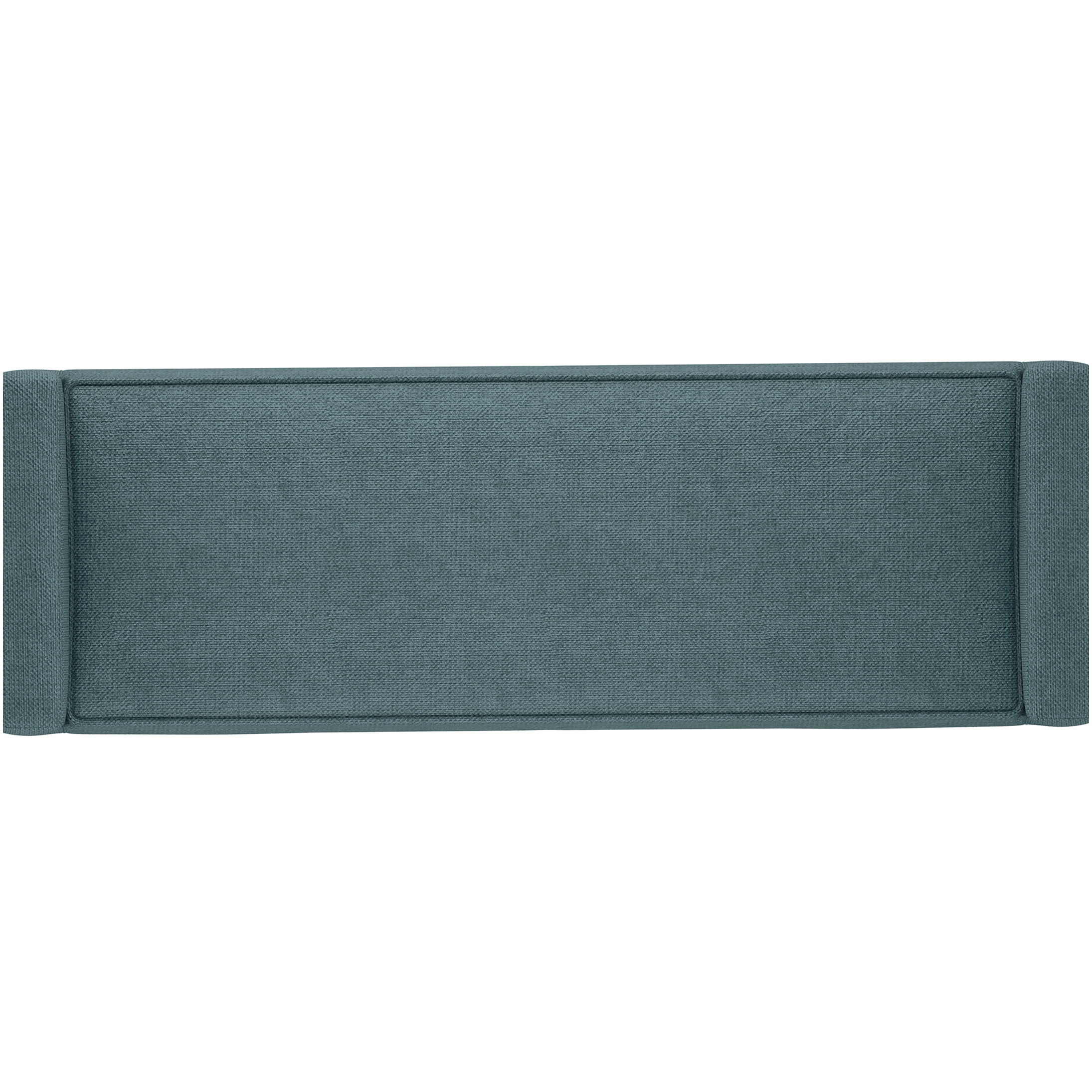 Smoky Teal Upholstered Ottoman Bench with Storage, Modern Fabric Footrest Stool for Living Room
