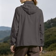 thumbnail image 5 of Dwellite Women Rain Jacket with Hood Lightweight Windbreaker Athletic Running Top Zip Up Outdoor Coat 2026 Dark Gray S, 5 of 6