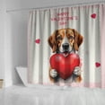 thumbnail image 4 of Happy Valentine's Day Beagle Brings Love Heart Shower Curtain Beagles Dog Lover Gifts Idea Waterproof Bathroom Bathtub Curtain - 02028, 4 of 5