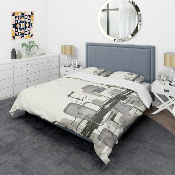 Designart 'Glam Dancing shape III' Glam Duvet Cover Set