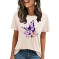thumbnail image 2 of POROPL Womens T Shirts ,Cotton Womens Graphic T Shirts Crewneck Short Sleeve Shirt, 2 of 4