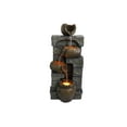 thumbnail image 6 of Rustic Stoneware Bowl and Jar Outdoor Floor Water Fountain Outdoor Freestanding Fountains.27.2 Inch Tall, 6 of 6