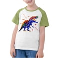 thumbnail image 4 of RXIRUCGD 2025 Vêtements d'Été pour Enfants Tout-Petits Garçons Filles Mode Mignon Col Rond Imprimé Manches Courtes Haut, 4 of 7