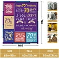 thumbnail image 5 of 70th Birthday Gifts for Women or Men, Gifts for 70 Year Old Woman, 70 Birthday Gifts for Women, 70th Birthday Decorations for Women, 70 Birthday Decorations Throw Blanket, 5 of 7