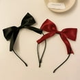 thumbnail image 6 of EKKIMIMI Bow Headbands Red Bowknot Headband For Women Girls Black Bows Hair Hoop For Women Bowknots Hair Bands Handmade Bows Head Band Barrettes for Thin Hair, 6 of 7